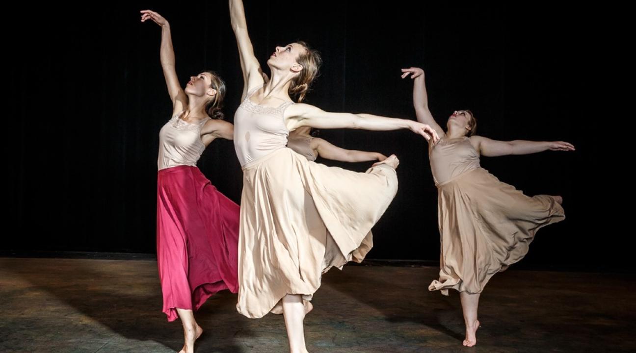 three female dancers in pose